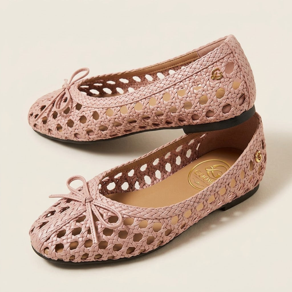 Woven Leather Ballet Flats