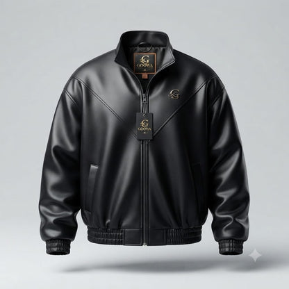 Leather Bomber Jacket